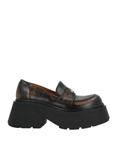 Vic Matie Vic Matiē Woman Loafers Dark Brown Size 9 Leather
