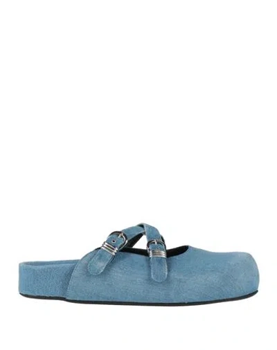 Vic Matie Vic Matiē Woman Mules & Clogs Blue Size 11 Textile Fibers