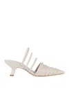 Vic Matie Vic Matiē Woman Mules & Clogs Off White Size 8 Soft Leather In Off White