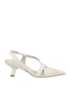 Vic Matie Vic Matiē Woman Pumps Beige Size 8 Leather In Beige