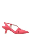 Vic Matie Vic Matiē Woman Pumps Coral Size 7 Leather In Red