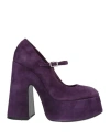 Vic Matie Vic Matiē Woman Pumps Dark Purple Size 7 Leather