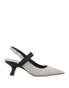 Vic Matie Vic Matiē Woman Pumps Grey Size 8 Textile Fibers In Gray