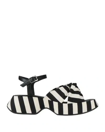 Vic Matie Vic Matiē Woman Sandals Black Size 6 Textile Fibers