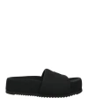 Vic Matie Logo-embossed Padded Sandals In Black