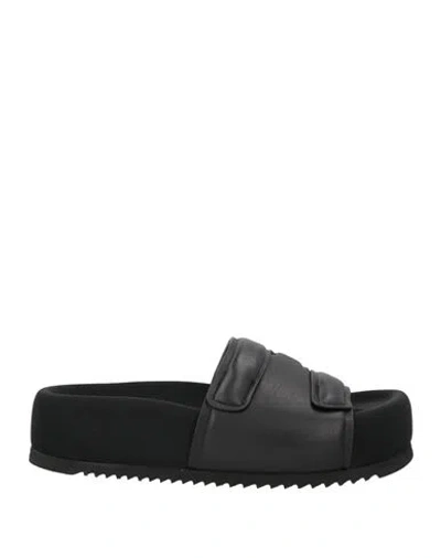 VIC MATIE VIC MATIĒ WOMAN SANDALS BLACK SIZE 8 LEATHER