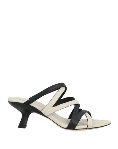 VIC MATIE VIC MATIĒ WOMAN SANDALS BLACK SIZE 10 LEATHER