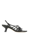 Vic Matie Asymmetric Slash 60mm Sandals In Black