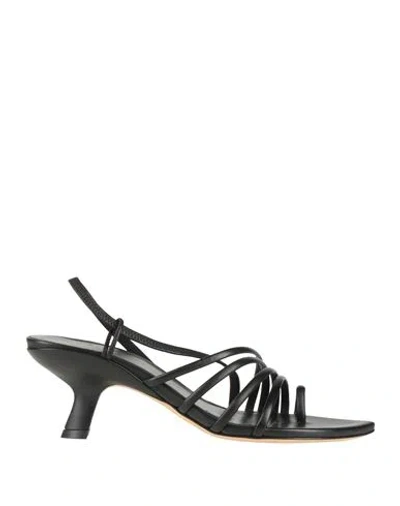 Vic Matie Asymmetric Slash 60mm Sandals In Black