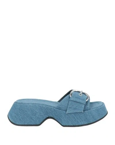 Vic Matie Vic Matiē Woman Sandals Blue Size 8 Textile Fibers