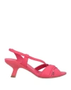 Vic Matie Vic Matiē Woman Sandals Coral Size 7 Leather In Red