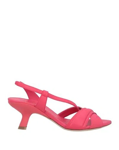 Vic Matie Vic Matiē Woman Sandals Coral Size 7 Leather In Red