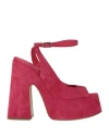 Vic Matie Vic Matiē Woman Sandals Fuchsia Size 8 Leather In Pink