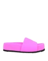 Vic Matie Logo-embossed Padded Sandals In Pink