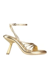 Vic Matie Vic Matiē Woman Sandals Gold Size 8 Leather