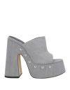 Vic Matie 140mm Denim Mules In Grey