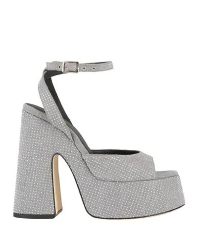Vic Matie Vic Matiē Woman Sandals Grey Size 8 Textile Fibers