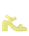 Vic Matie Vic Matiē Woman Sandals Lime Green Size 11 Leather In Green