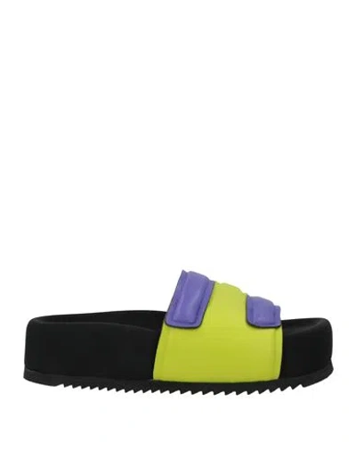Vic Matie Vic Matiē Woman Sandals Lime Green Size 8 Leather