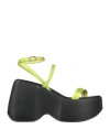 Vic Matie Vic Matiē Woman Sandals Lime Green Size 8 Textile Fibers