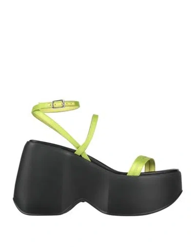 Vic Matie Vic Matiē Woman Sandals Lime Green Size 8 Textile Fibers
