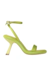 Vic Matie Vic Matiē Woman Sandals Lime Green Size 8 Textile Fibers In Green