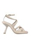 Vic Matie Vic Matiē Woman Sandals Off White Size 8 Soft Leather