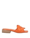 Vic Matie Vic Matiē Woman Sandals Orange Size 7 Soft Leather In Orange