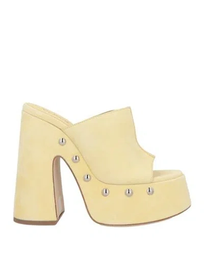 Vic Matie Vic Matiē Woman Sandals Pastel Yellow Size 8 Leather