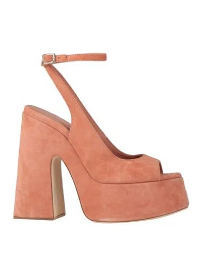 Vic Matie Vic Matiē Woman Sandals Salmon Pink Size 9 Leather