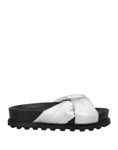 Vic Matie Vic Matiē Woman Sandals Silver Size 7 Soft Leather