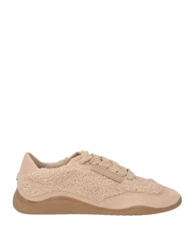 Vic Matie Vic Matiē Woman Sneakers Beige Size 9 Leather, Textile Fibers In Pink