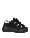 Vic Matie Vic Matiē Woman Sneakers Black Size 8 Leather, Textile Fibers In Black