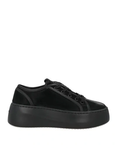 Vic Matie Vic Matiē Woman Sneakers Black Size 8 Leather, Textile Fibers