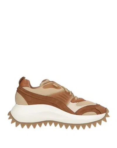 Vic Matie Vic Matiē Woman Sneakers Brown Size 10 Calfskin, Synthetic Fibers