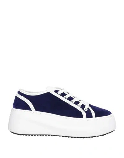 Vic Matie Vic Matiē Woman Sneakers Dark Purple Size 7 Textile Fibers
