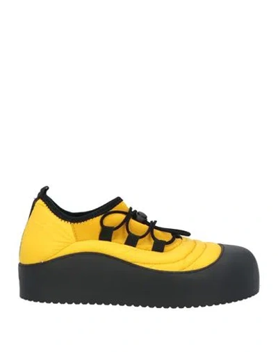 Vic Matie Vic Matiē Woman Sneakers Marigold Size 8 Soft Leather, Textile Fibers In Yellow