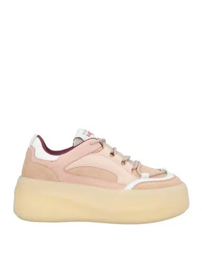 Vic Matie Vic Matiē Woman Sneakers Pink Size 8 Leather, Textile Fibers