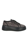 VIC MATIE VIC MATIĒ WOMAN SNEAKERS TAUPE SIZE 6 LEATHER