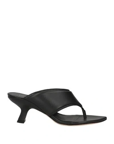 Vic Matie Vic Matiē Woman Thong Sandal Black Size 6 Leather