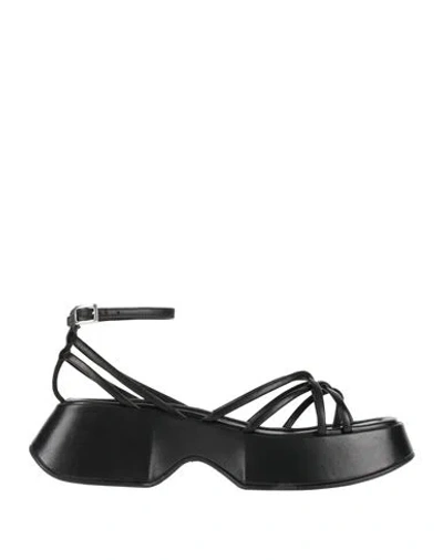 Vic Matie Vic Matiē Woman Thong Sandal Black Size 8 Leather