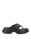 Vic Matie Crossover-strap Leather Slides In Black