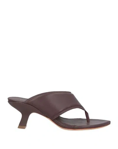 Vic Matie Vic Matiē Woman Thong Sandal Chocolate Brown Size 7 Leather