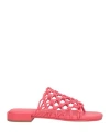 Vic Matie Vic Matiē Woman Thong Sandal Coral Size 8 Synthetic Fibers In Red
