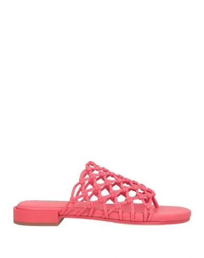 Vic Matie Vic Matiē Woman Thong Sandal Coral Size 8 Synthetic Fibers In Red