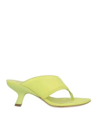 VIC MATIE VIC MATIĒ WOMAN THONG SANDAL LIME GREEN SIZE 8 LEATHER