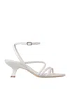 Vic Matie Toe Strap Sandals In Off White