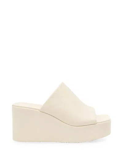Vic Matie Wedge Platform Sandals In Neutral