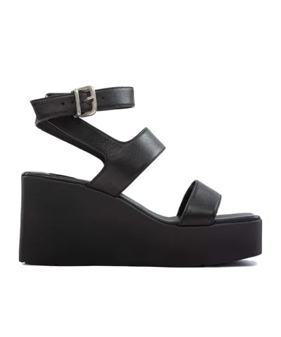Vic Matie Wedge Sandals In Black