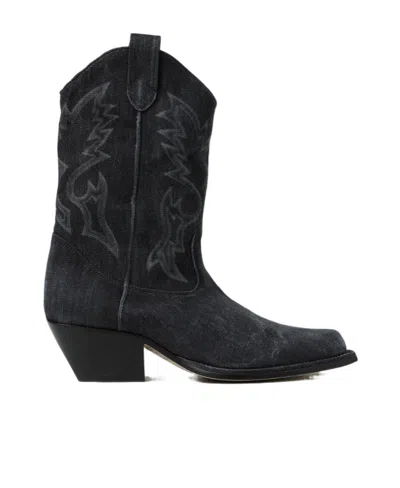 Vic Matie Vic Matiē Woman Ankle Boots Charcoal Size 8 Textile Fibers In Grey